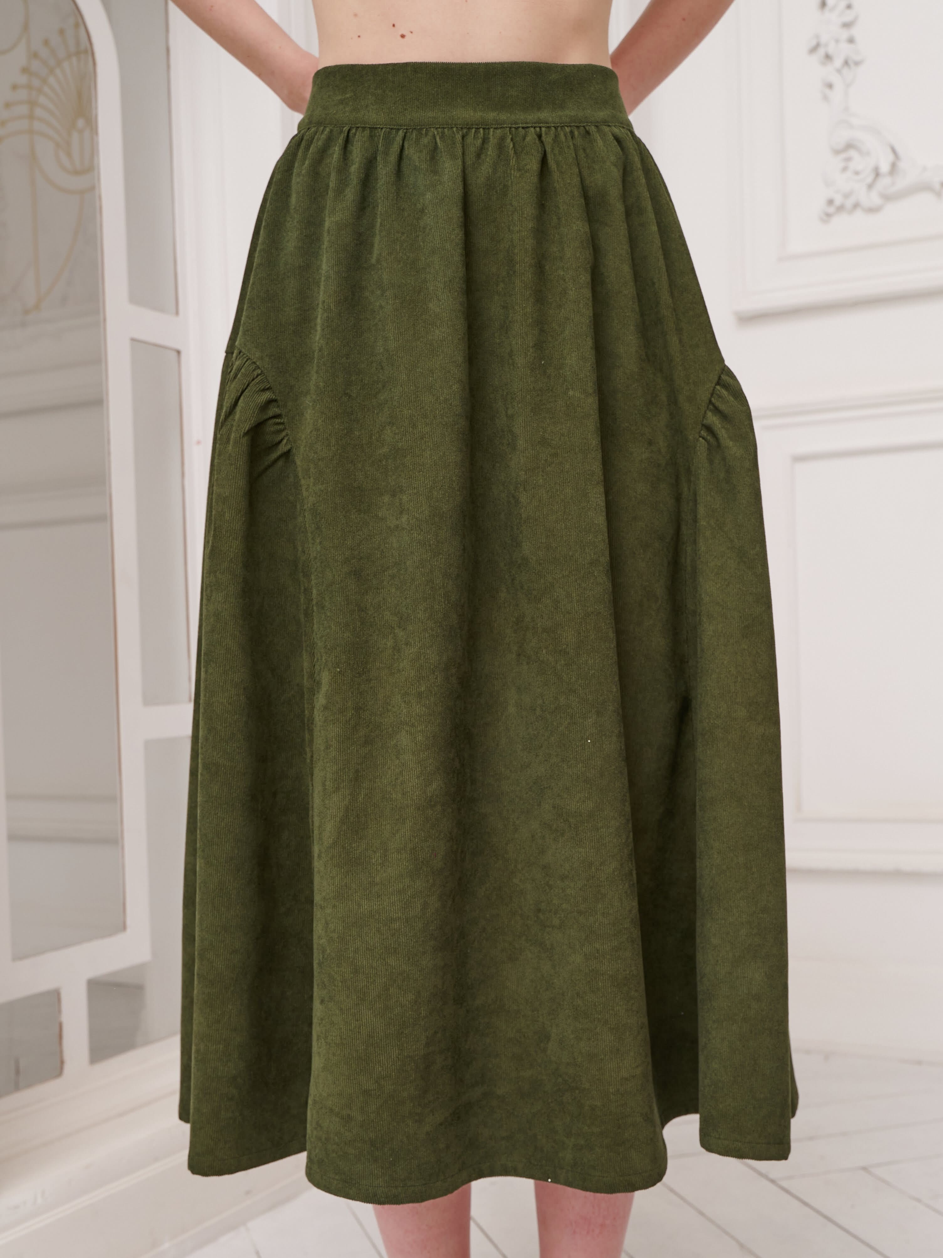 Юбка бохо вельветовая миди. Фото 1