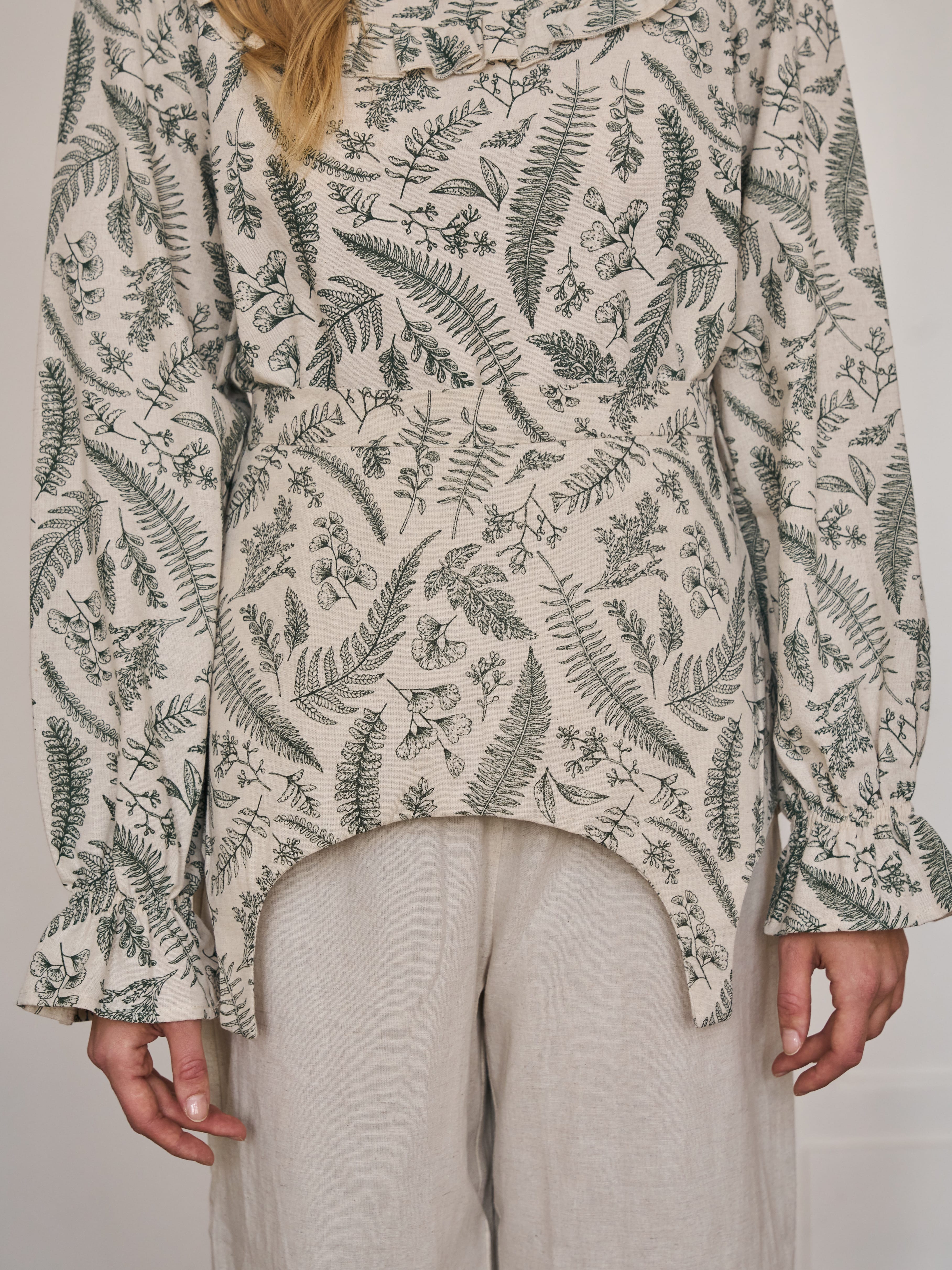 Пояс баска изо льна на талию. Фото 3