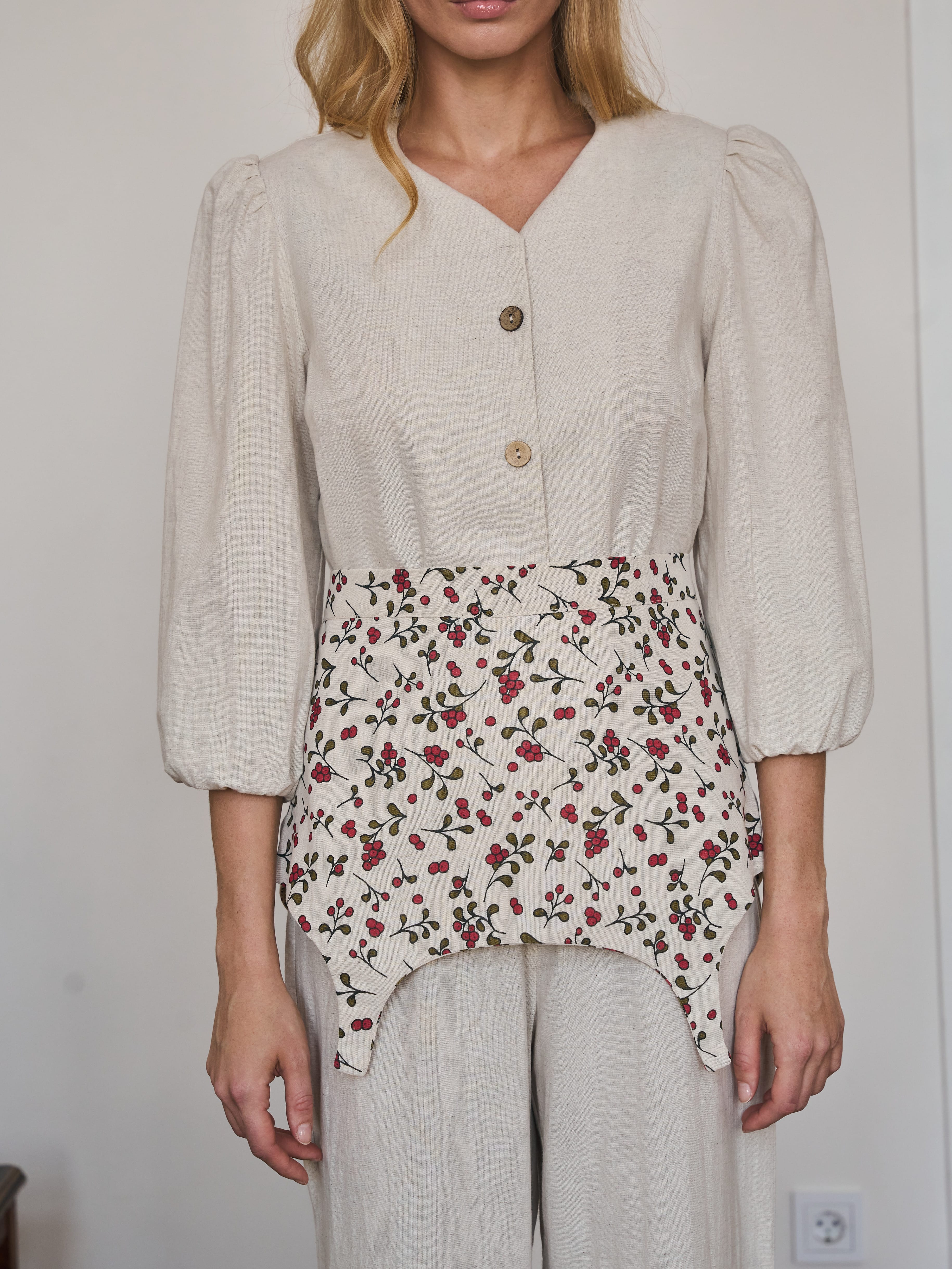 Пояс баска изо льна на талию. Фото 3