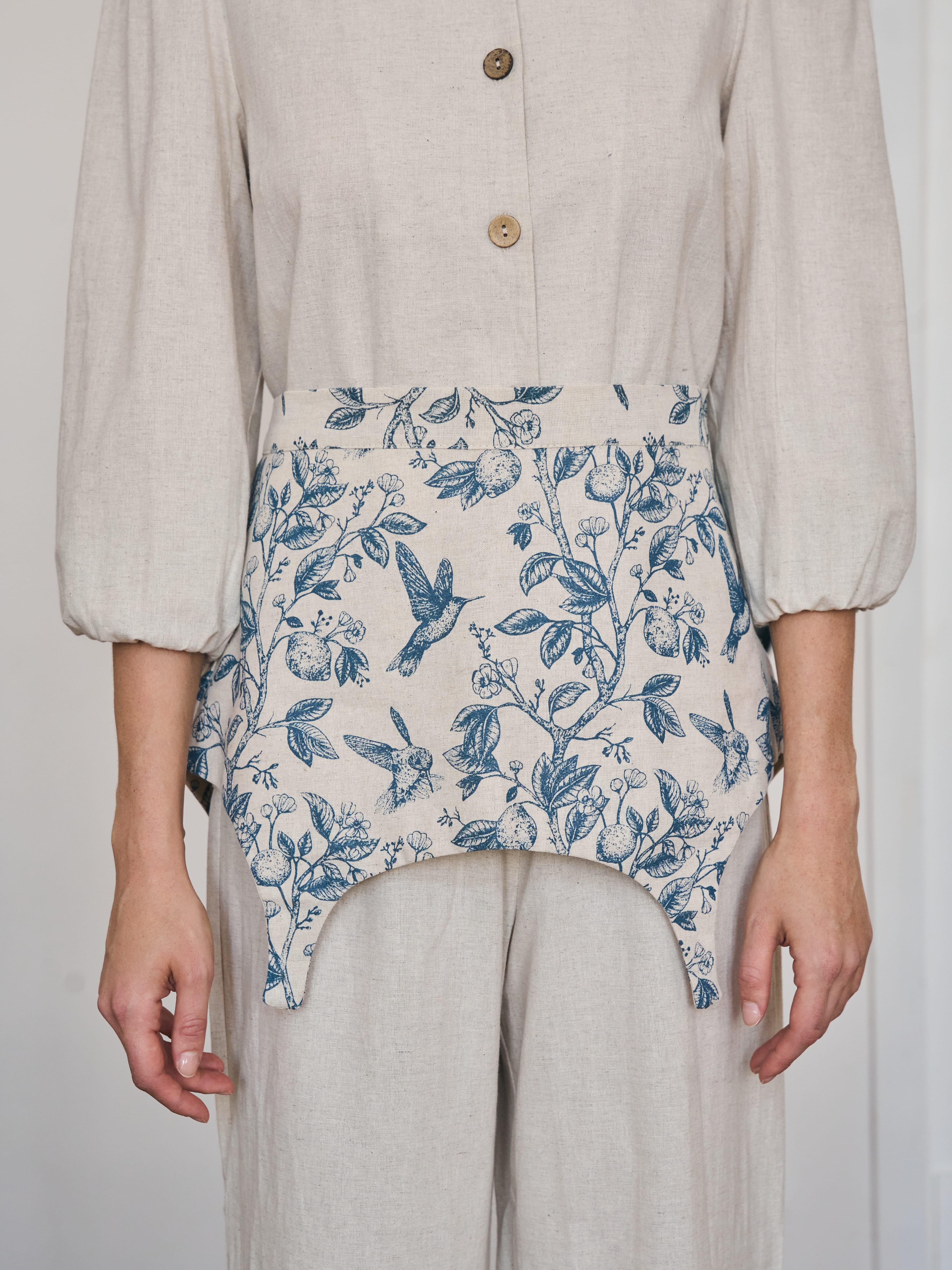 Пояс баска изо льна на талию. Фото 3