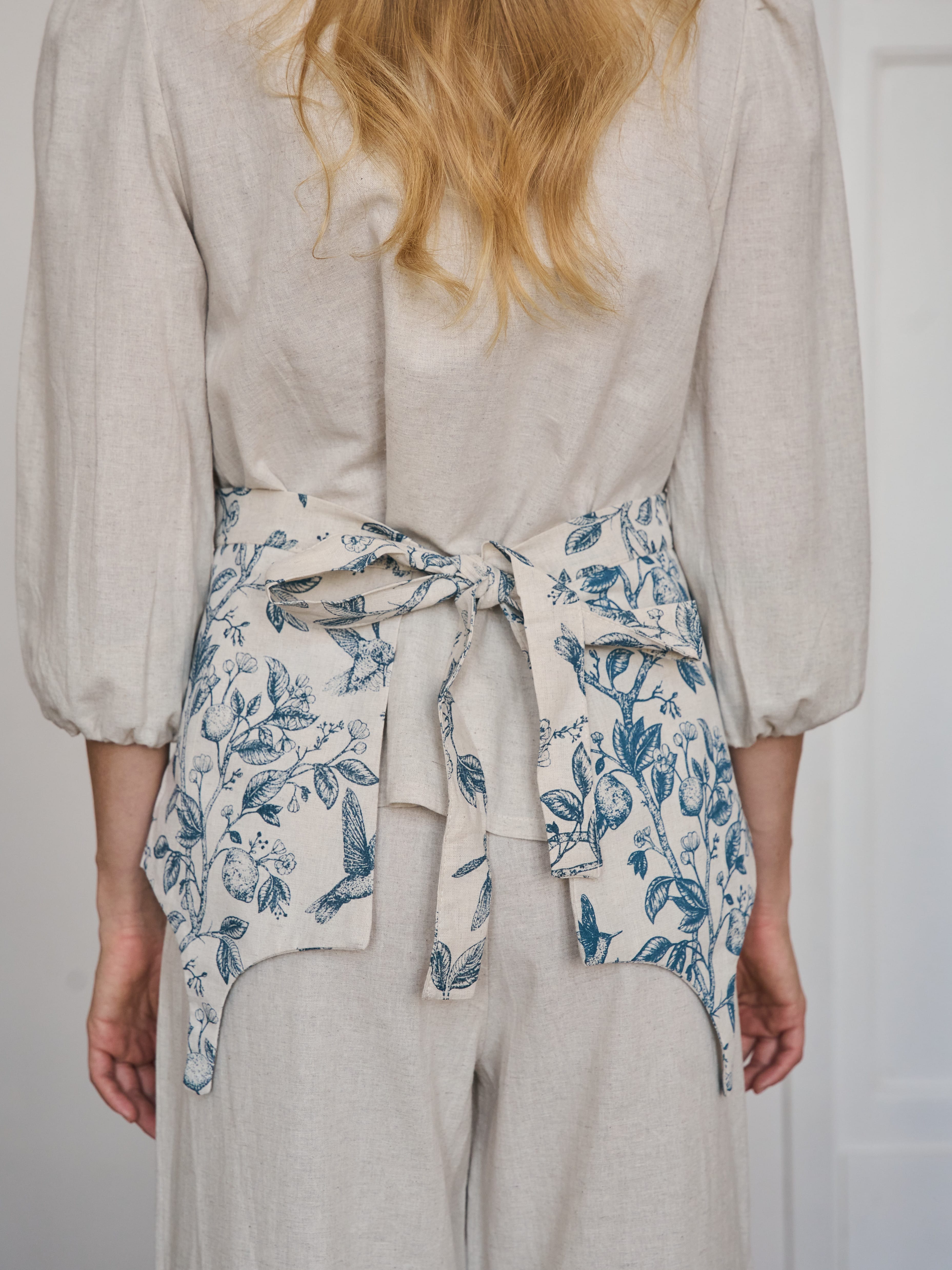 Пояс баска изо льна на талию. Фото 2